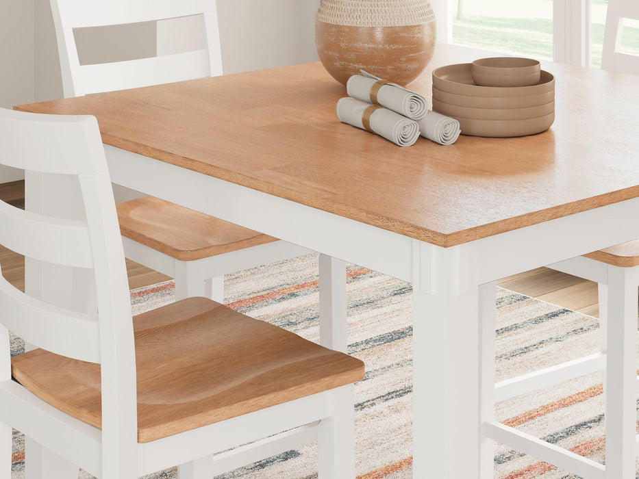 Gesthaven Counter Height Dining Table and 4 Barstools (Set of 5) - Tony’s Furniture Store & Linen (GA) - Multi Location
