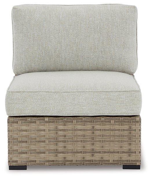Calworth Outdoor Armless Chair with Cushion (Set of 2) - Tony’s Furniture Store & Linen (GA) - Multi Location