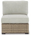 Calworth Outdoor Armless Chair with Cushion (Set of 2) - Tony’s Furniture Store & Linen (GA) - Multi Location