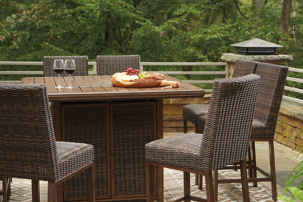 Paradise Trail Outdoor Bar Table Set - Tony’s Furniture Store & Linen (GA) - Multi Location