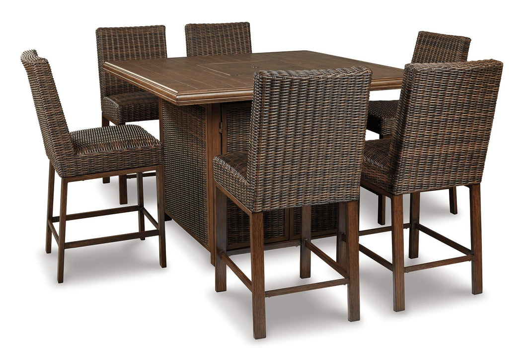 Paradise Trail Outdoor Bar Table Set - Tony’s Furniture Store & Linen (GA) - Multi Location