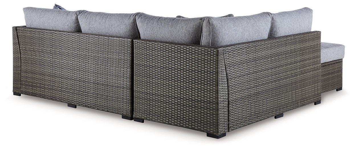 Petal Road Outdoor Loveseat Sectional/Ottoman/Table Set (Set of 4) - Tony’s Furniture Store & Linen (GA) - Multi Location