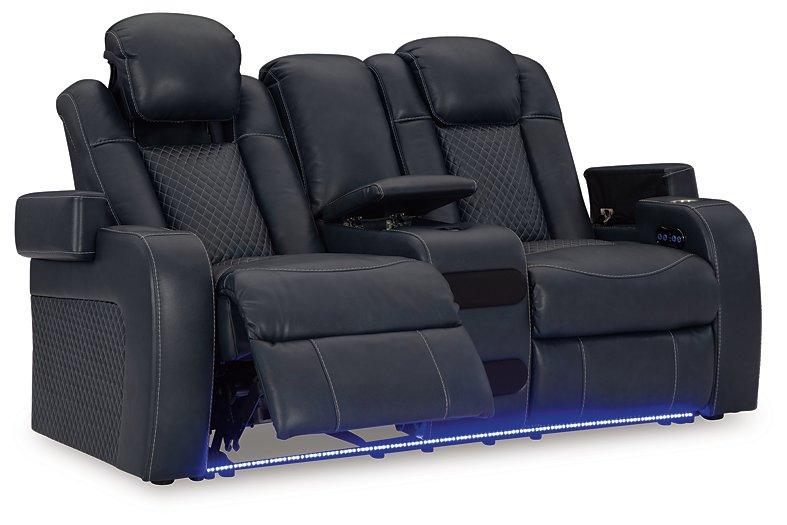 Fyne-Dyme Power Reclining Loveseat with Console - Tony’s Furniture Store & Linen (GA) - Multi Location