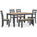 Gesthaven Dining Table with 4 Chairs and Bench (Set of 6) - Tony’s Furniture Store & Linen (GA) - Multi Location