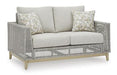 Seton Creek Outdoor Loveseat with Cushion - Tony’s Furniture Store & Linen (GA) - Multi Location