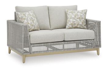 Seton Creek Outdoor Loveseat with Cushion - Tony’s Furniture Store & Linen (GA) - Multi Location