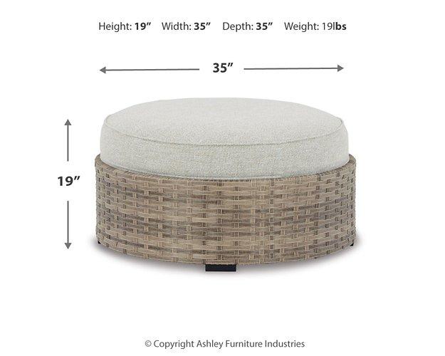 Calworth Outdoor Ottoman with Cushion - Tony’s Furniture Store & Linen (GA) - Multi Location