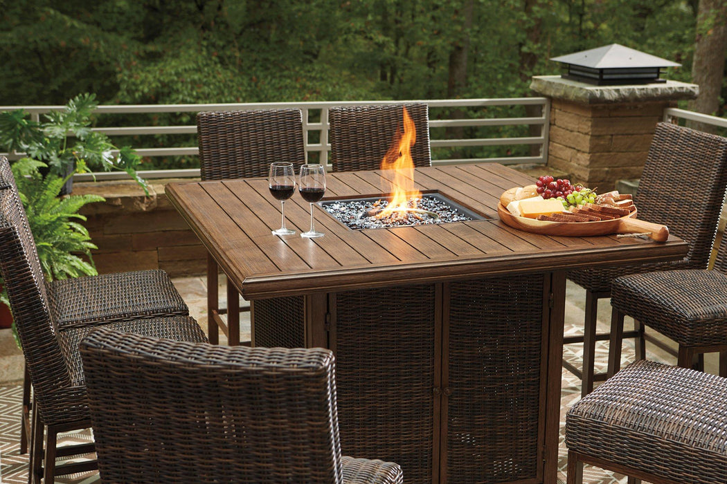Paradise Trail Outdoor Counter Height Dining Table with 4 Barstools - Tony’s Furniture Store & Linen (GA) - Multi Location