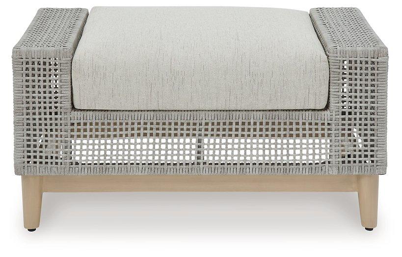 Seton Creek Outdoor Ottoman with Cushion - Tony’s Furniture Store & Linen (GA) - Multi Location