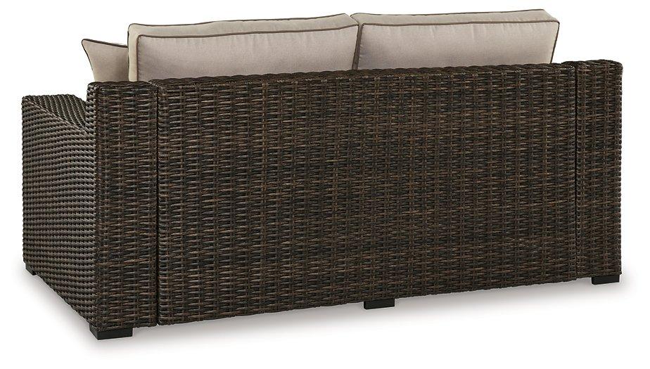 Coastline Bay Outdoor Loveseat with Cushion - Tony’s Furniture Store & Linen (GA) - Multi Location