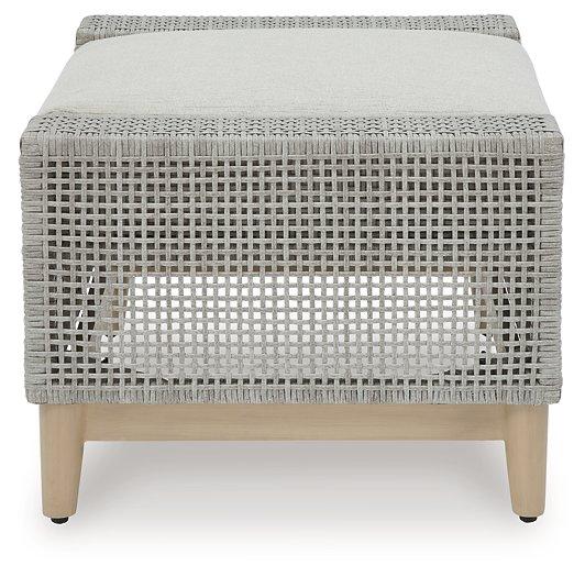 Seton Creek Outdoor Ottoman with Cushion - Tony’s Furniture Store & Linen (GA) - Multi Location