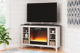 Dorrinson Corner TV Stand with Electric Fireplace - Tony’s Furniture Store & Linen (GA) - Multi Location