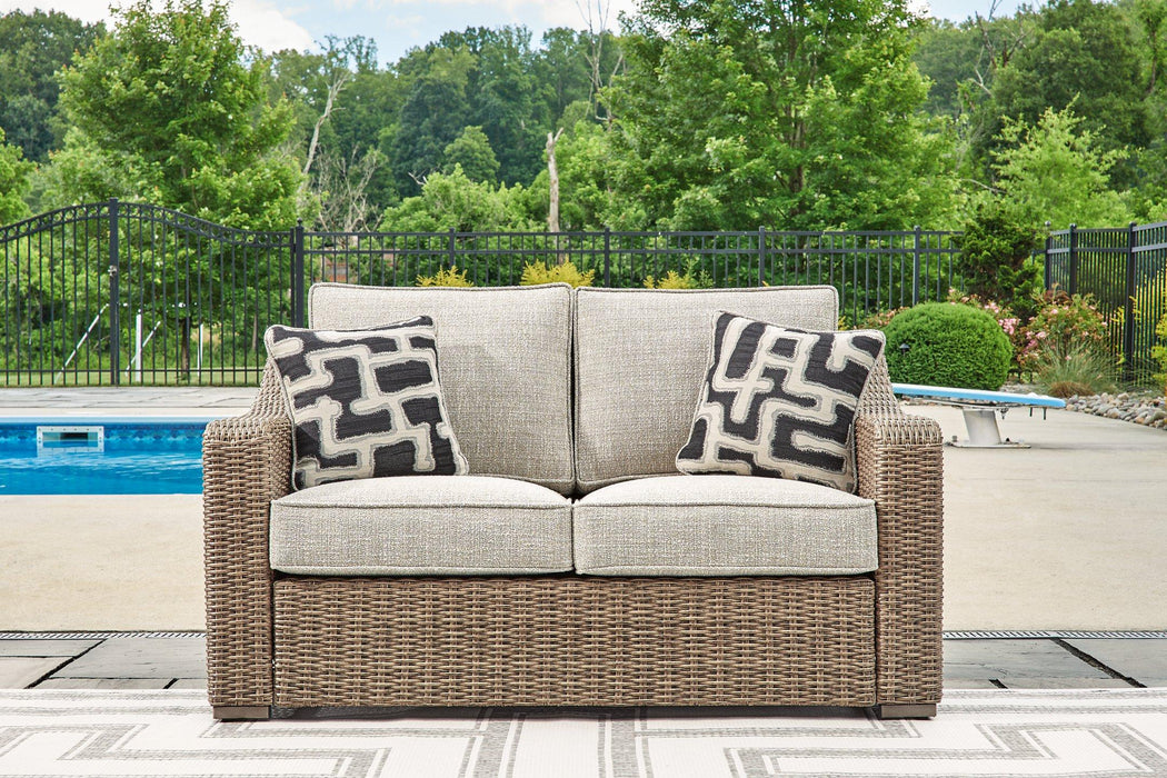 Beachcroft Outdoor Loveseat with Cushion - Tony’s Furniture Store & Linen (GA) - Multi Location