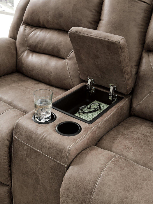 Stoneland Reclining Loveseat with Console - Tony’s Furniture Store & Linen (GA) - Multi Location