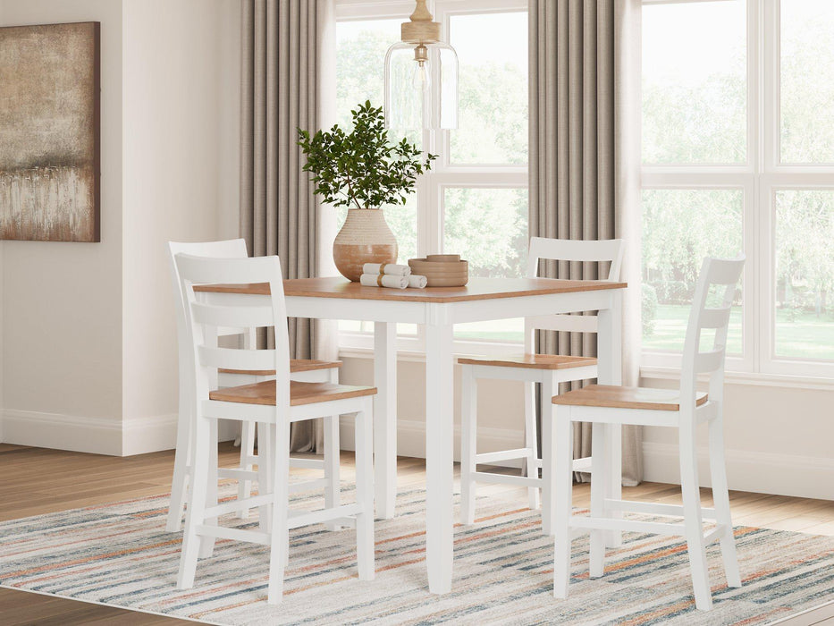 Gesthaven Counter Height Dining Table and 4 Barstools (Set of 5) - Tony’s Furniture Store & Linen (GA) - Multi Location