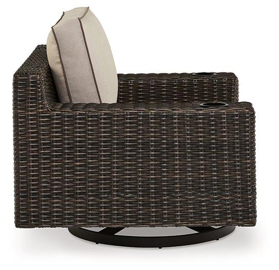 Coastline Bay Outdoor Swivel Lounge with Cushion - Tony’s Furniture Store & Linen (GA) - Multi Location