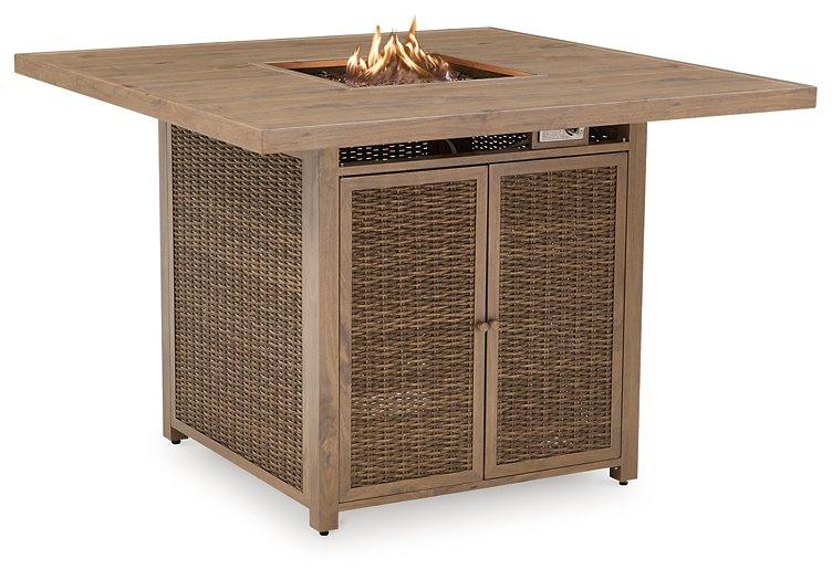 Walton Bridge Outdoor Bar Table with Fire Pit - Tony’s Furniture Store & Linen (GA) - Multi Location