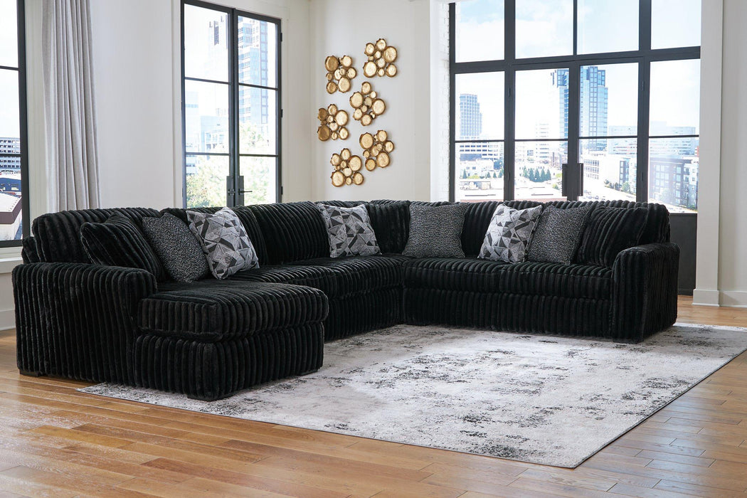 Midnight-Madness Sectional with Chaise - Tony’s Furniture Store & Linen (GA) - Multi Location