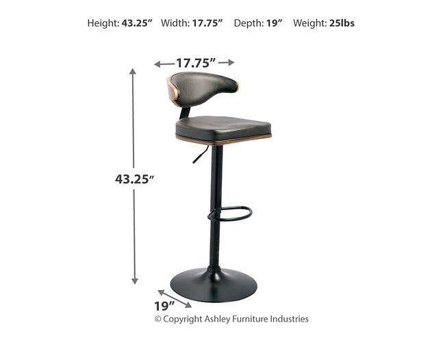 Bellatier Adjustable Height Bar Stool - Tony’s Furniture Store & Linen (GA) - Multi Location
