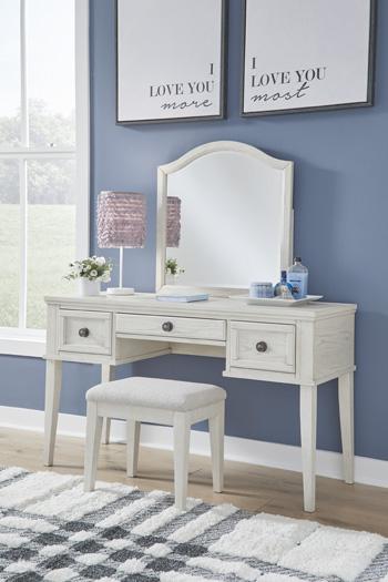 Robbinsdale Mirrored Vanity with Bench - Tony’s Furniture Store & Linen (GA) - Multi Location