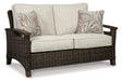 Paradise Trail Outdoor Loveseat, Lounge Chairs and Fire Pit Table - Tony’s Furniture Store & Linen (GA) - Multi Location