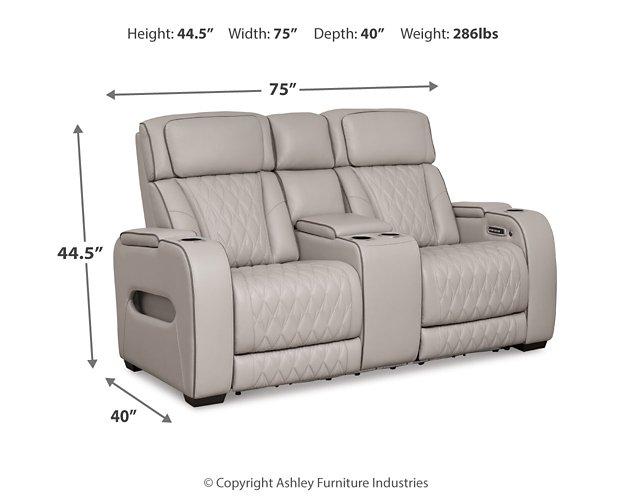 Boyington Power Reclining Loveseat with Console - Tony’s Furniture Store & Linen (GA) - Multi Location