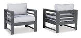 Amora Outdoor Lounge Chair with Cushion (Set of 2) - Tony’s Furniture Store & Linen (GA) - Multi Location