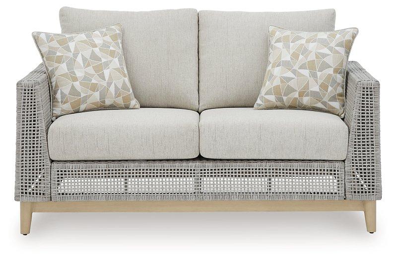 Seton Creek Outdoor Loveseat with Cushion - Tony’s Furniture Store & Linen (GA) - Multi Location