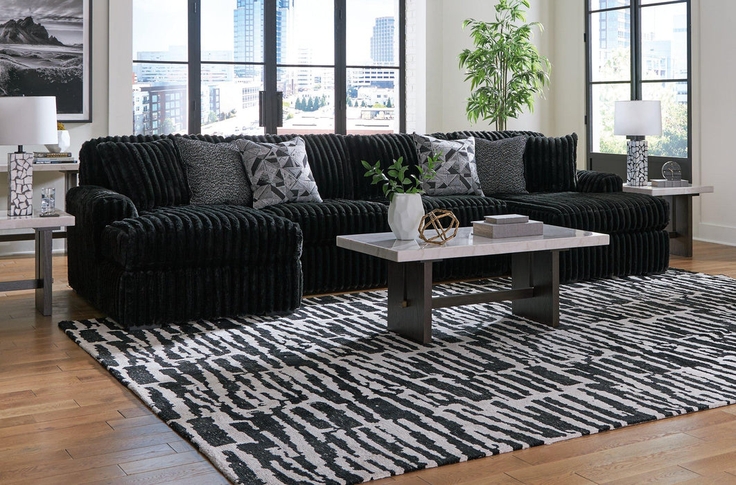 Midnight-Madness Sectional with Chaise - Tony’s Furniture Store & Linen (GA) - Multi Location