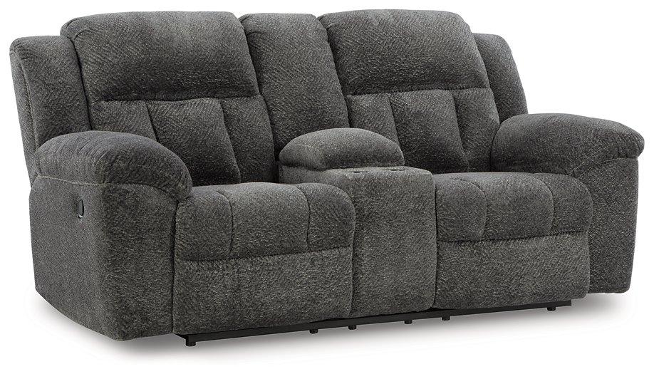 Frohn Reclining Loveseat with Console - Tony’s Furniture Store & Linen (GA) - Multi Location