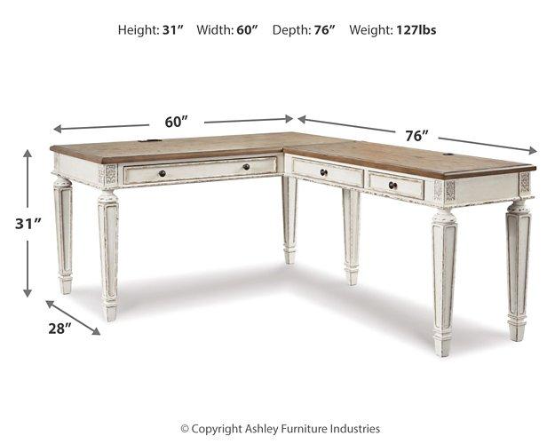 Realyn 2-Piece Home Office Desk - Tony’s Furniture Store & Linen (GA) - Multi Location