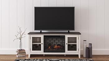 Dorrinson 60" TV Stand with Electric Fireplace - Tony’s Furniture Store & Linen (GA) - Multi Location