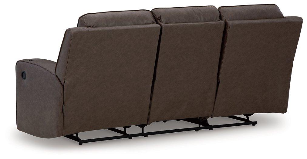 Lavenhorne Reclining Sofa with Drop Down Table - Tony’s Furniture Store & Linen (GA) - Multi Location