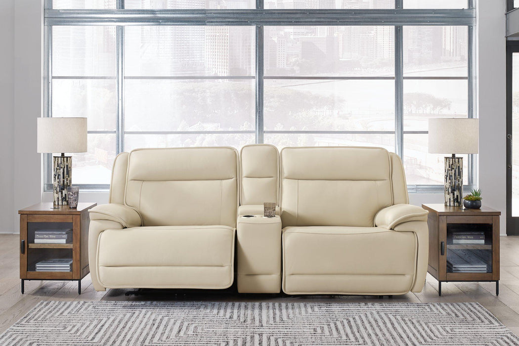 Double Deal Power Reclining Loveseat Sectional with Console - Tony’s Furniture Store & Linen (GA) - Multi Location