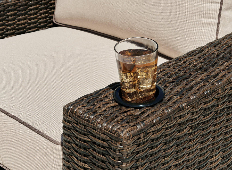 Coastline Bay Outdoor Swivel Lounge with Cushion - Tony’s Furniture Store & Linen (GA) - Multi Location