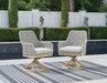 Seton Creek Outdoor Swivel Dining Chair (Set of 2) - Tony’s Furniture Store & Linen (GA) - Multi Location