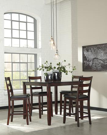 Coviar Counter Height Dining Table and Bar Stools (Set of 5) - Tony’s Furniture Store & Linen (GA) - Multi Location