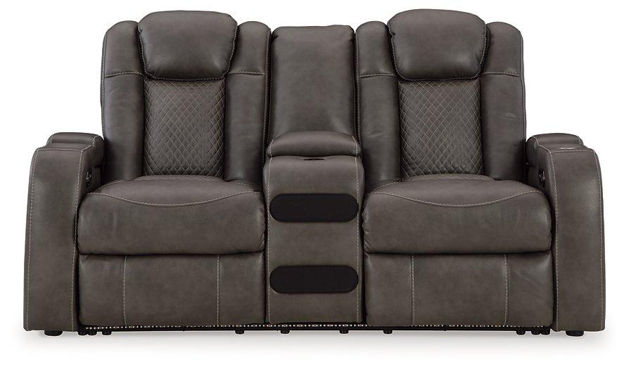 Fyne-Dyme Power Reclining Loveseat with Console - Tony’s Furniture Store & Linen (GA) - Multi Location