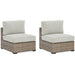 Calworth Outdoor Armless Chair with Cushion (Set of 2) - Tony’s Furniture Store & Linen (GA) - Multi Location