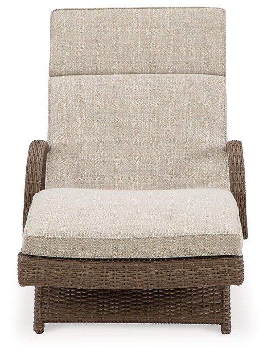 Beachcroft Outdoor Chaise Lounge with Cushion - Tony’s Furniture Store & Linen (GA) - Multi Location