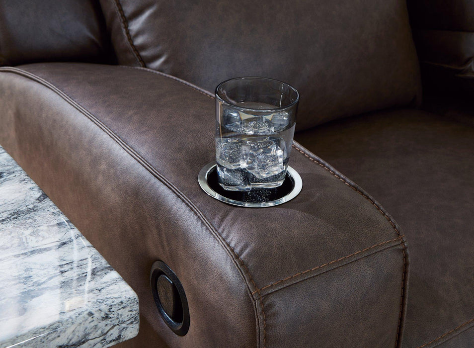 Lavenhorne Reclining Sofa with Drop Down Table - Tony’s Furniture Store & Linen (GA) - Multi Location