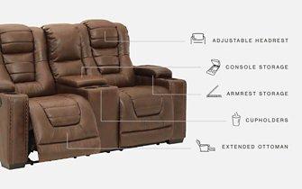 Owner's Box Power Reclining Loveseat with Console - Tony’s Furniture Store & Linen (GA) - Multi Location