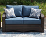 Windglow Outdoor Loveseat with Cushion - Tony’s Furniture Store & Linen (GA) - Multi Location