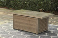Beachcroft Beachcroft Fire Pit Table with Four Nuvella Swivel Lounge Chairs - Tony’s Furniture Store & Linen (GA) - Multi Location