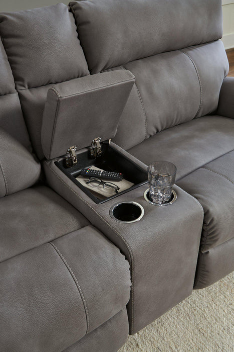 Next-Gen DuraPella Power Reclining Sectional Loveseat with Console - Tony’s Furniture Store & Linen (GA) - Multi Location