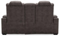 HyllMont Power Reclining Loveseat with Console - Tony’s Furniture Store & Linen (GA) - Multi Location