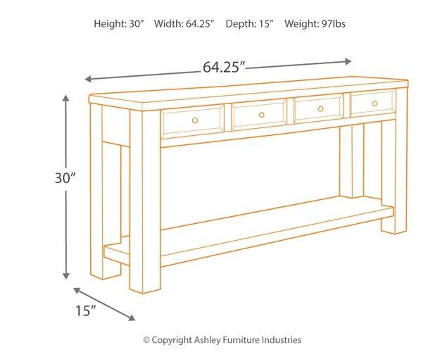 Gavelston Sofa/Console Table - Tony’s Furniture Store & Linen (GA) - Multi Location