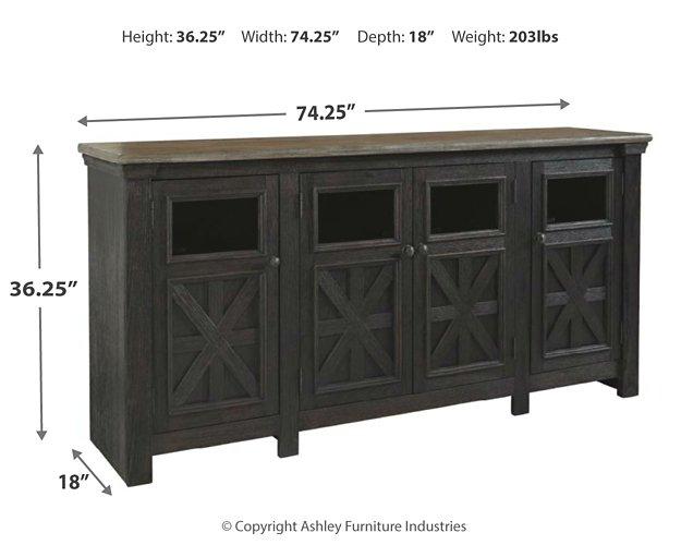 Tyler Creek 74" TV Stand - Tony’s Furniture Store & Linen (GA) - Multi Location