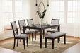Langwest Dining Table and 4 Chairs and Bench (Set of 6) - Tony’s Furniture Store & Linen (GA) - Multi Location