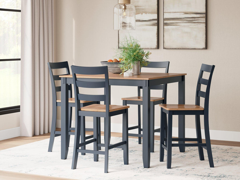 Gesthaven Counter Height Dining Table and 4 Barstools (Set of 5) - Tony’s Furniture Store & Linen (GA) - Multi Location